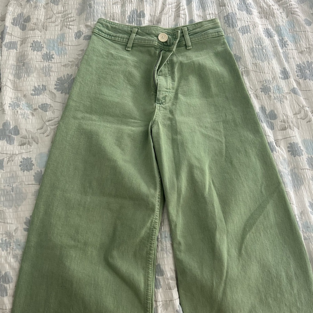 Wide leg high rise Zara jeans
